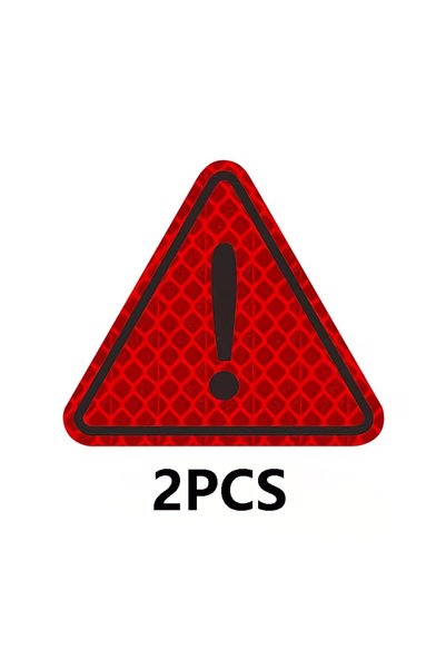 Choice 2pcs Red 2/4pcs Triangle Reflective Safety Stickers, Suitable for Car ...