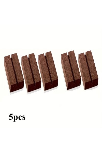 Choice 5pcs 5/10pcs Wooden Place Card Holders, Manufactured Wood Table Number...