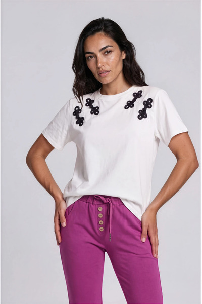 Marilyn Boutique Μπλούζα Διακοσμητικοί Φιόγκοι Στους Ώμους