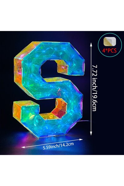 Choice S Multicolor LED Marquee Letters & Numbers, Glam Style with Dual Power...
