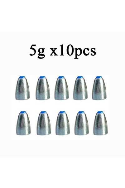 Choice 5g 10pcs 3.5g-20g Fishing Weight Sinker Bullet Shape Fishing Sinker fo...