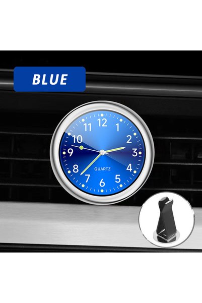 Choice blue 1PCS Glow Decorative Clock Car Mini Electronic Clock Automobile A...