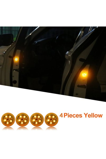 Choice Yellow x 4 piece 1/2/4Pcs Car Opening Door Safety Warning Anti-collisi...