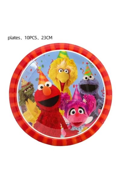 Choice 10pcs 9inch plates Birthday Balloon Party Decoration SEsame-Streets Th...