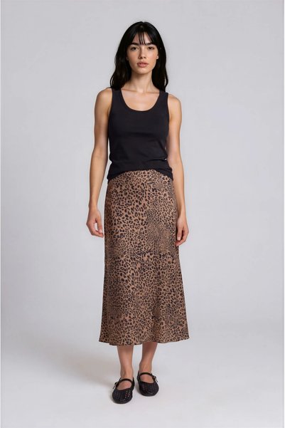 Marilyn Boutique Φούστα Σατέν Leopard