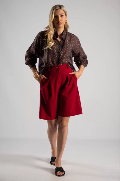 Marilyn Boutique Βερμούδα Πιέτες Φουλάρι