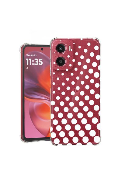 bestcase Anti Shock Case For Motorola Moto G06 Power | Moto G06, White Polka ...