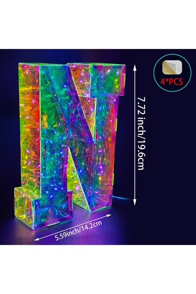 Choice N Multicolor LED Marquee Letters & Numbers, Glam Style with Dual Power...