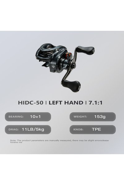Choice 11 HIDC Left Cylius HIDC DC 152g Carbon Baitcasting Fishing Reel 7.1:1...