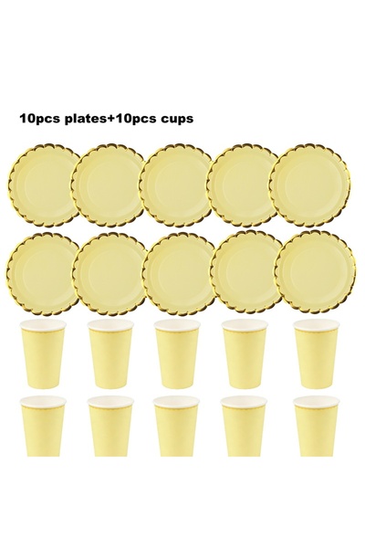Choice S12 Disposable Party Paper Plates Cups Birthday Decoration Supplies Co...