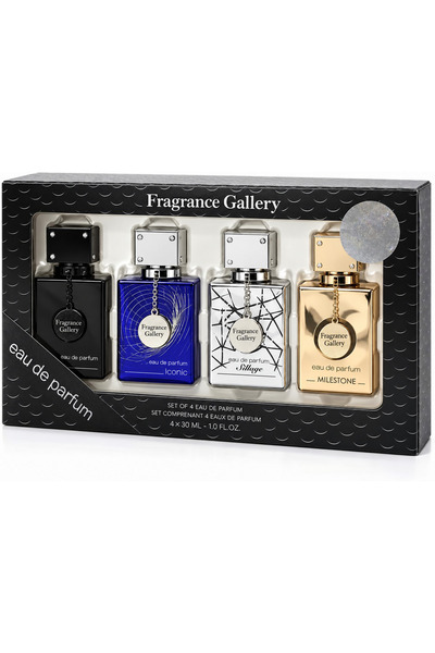 Fragrance Gallery Eau de Parfum Perfume Gift Set, 4 x 30 ml, Four-Bottle Frag...