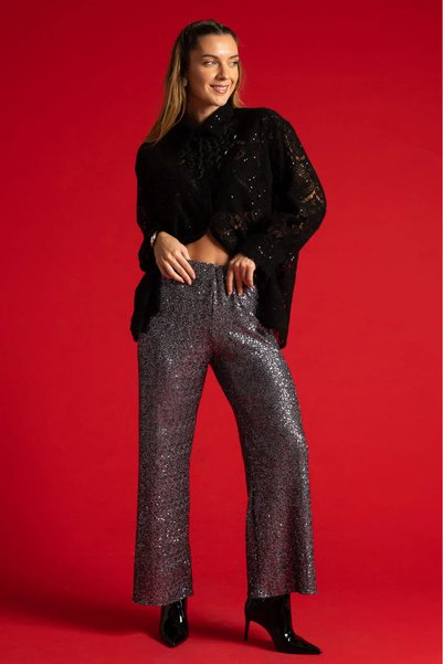 Marilyn Boutique Παντελόνα Παγιέτα Λάστιχο