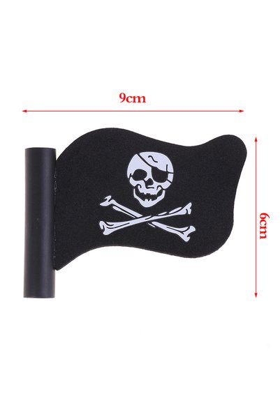 Choice Fit Car Antenna Ball Black Jolly Pirate Flag Car Antenna Pen Topper Ae...