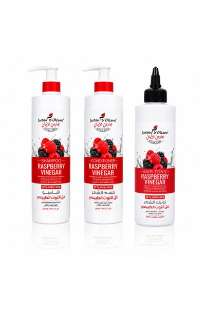 Jardin Oleane Natural Raspberry Vinegar Set for Shiny Hair and Healthy Scalp ...
