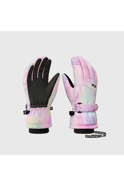Choice M(Age 8-12) Pink-purple Children's 3M Thinsulate Warm Ski Gloves for B...