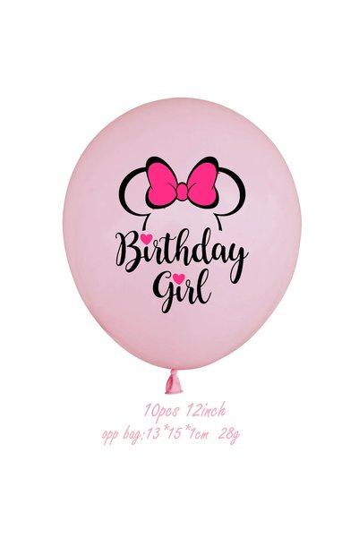 Choice 1pack 10pcs Cartoon Balloon Pink Sequin Latex Balloon Children Happy B...