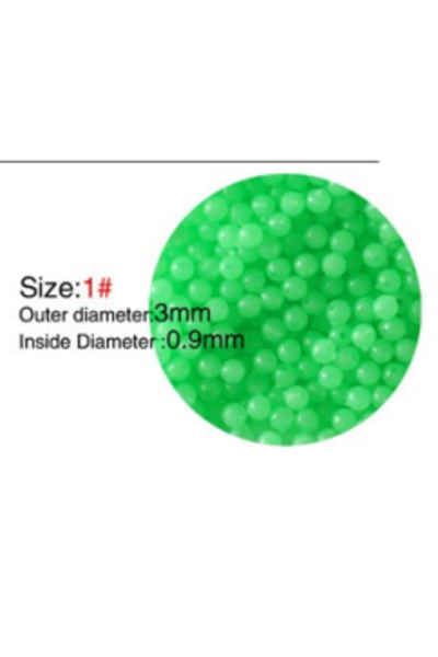 Choice 3mm 100pcs Round Luminous Fishing Beads, Glow in Dark Plastic Lure Bea...