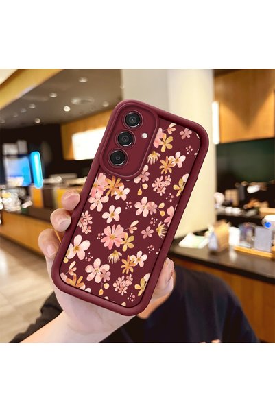 CHICASELUX غطاء عالي الجودة متوافق مع هاتف Samsung Galaxy M15، بتصميم زهور مت...