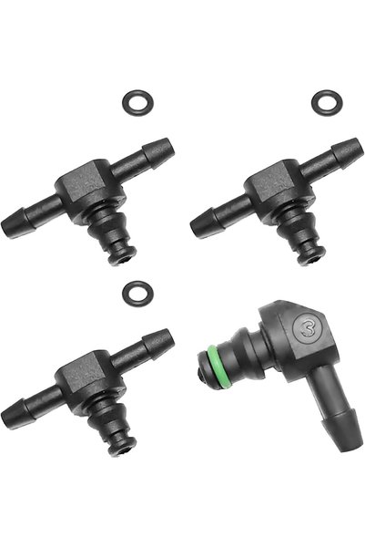 Choice 4PCS 4Pcs Common Rail Diesel Injector Leak Off Pipe Return Connectors ...