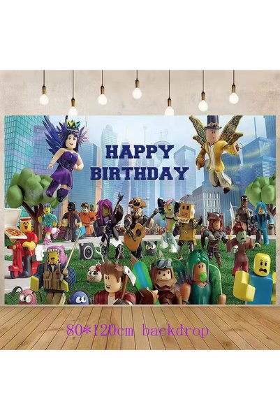Choice 1set D 1Set ROBLOX Theme Birthday Scene Decoration Supplies Party Deco...