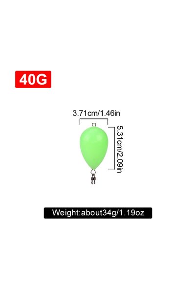 Choice 40g WEIHE 1PC Glow-in-the-dark Fishing Bobber Angling Float Light up B...