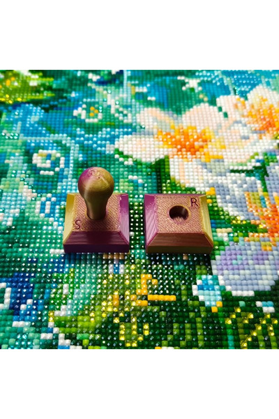 Choice Purple golden 3D Printing Embossing Roller Diamond Dot Drill Press Det...