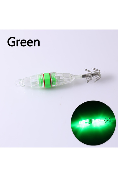 Choice Green 1 Pc LED Illuminated Squid Hook, Underwater Illuminated Octopus ...