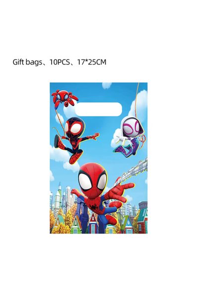 Choice As Shown 10pcs gift bag Cartoon Spider Birthday Party Supplies Disposa...