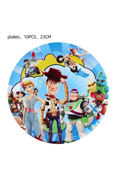 Hasbro 10pcs 9inch plates Cowboy Animation Themed Party Supplies Disposable P...