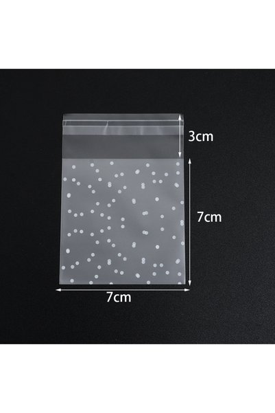 Choice 100pcs 7x7cm 100pcs Polka Dot Plastic Transparent Cellophane Bags Cand...