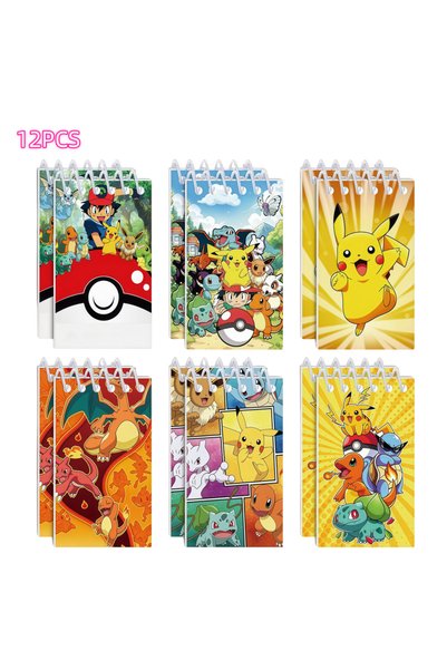 Choice 12PCS 12/24PCS New Pokémon Spiral Notepads. Suitable for school and of...