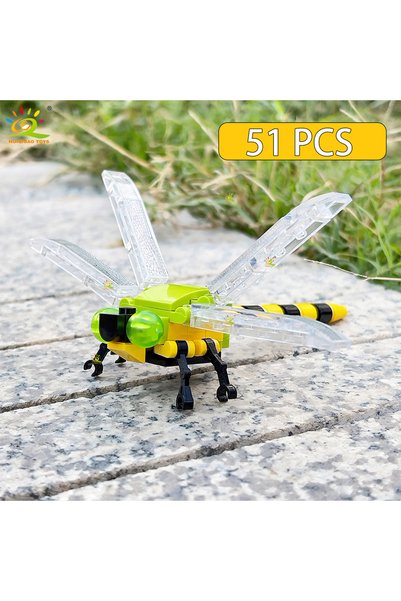 Choice NO.4 HUIQIBAO Creative Moc Insect Building Blocks Bee Dragonfly Ant Ma...