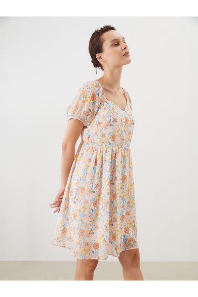 LC Waikiki LCW Comfort Yellow Chiffon Floral Dress—The ALITA CITY Way