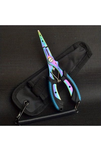 Choice Blue Titanium Coated Eagle Beak Multifunctional Fishing Pliers Hook Re...