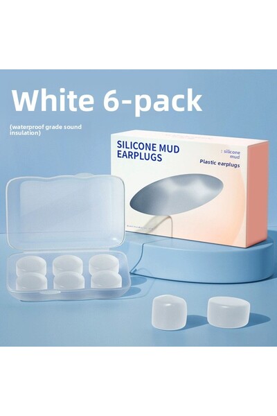 Choice WHITE Soft Silicone Earplugs - Noise Reduction Waterproof Comfortable ...