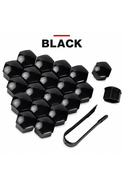 Choice 17mm Black PINMOAP 17/19/21mm Car Wheel Nut Covers Car Lug Nut Caps Pr...