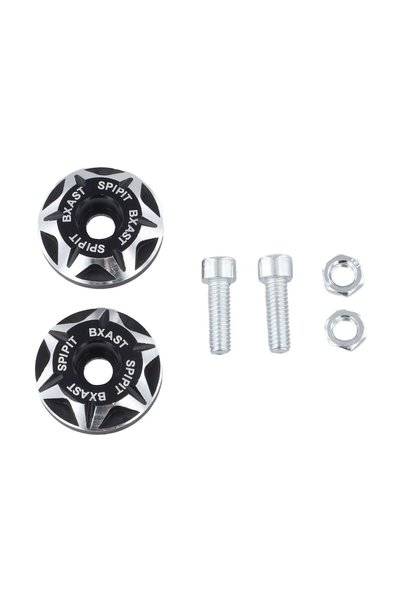 Choice black 2PCS License Plate Screws Aluminum Alloy 6MM Screw Hole License ...