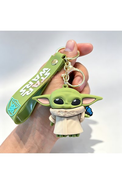 Hasbro 1pcs Stars War Keychain Master Yodas Baby Figure Pendant Keyring for B...
