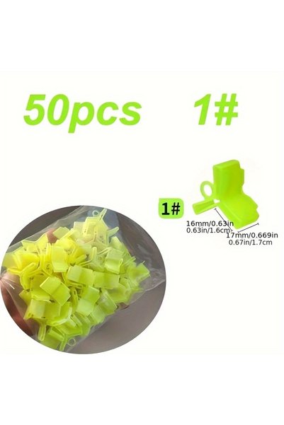 Choice 1 50pcs WEIHE 50pcs/pack Luminous Yellow Treble Hook Protective Covers...