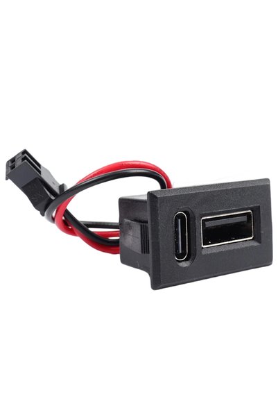 Choice 1pc Dual Type C USB Receptacle Female Socket Connector Chassis Mount 2...