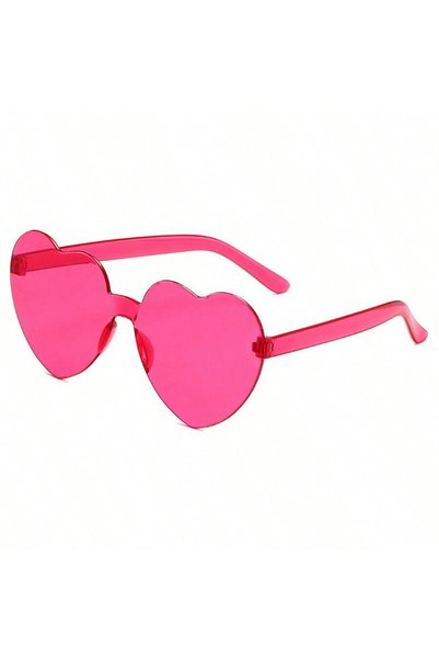 Choice 5pcs light green 10/5pcs Heart Shaped Sunglasses Colorful Transparent ...