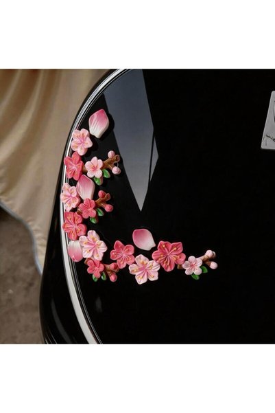 Choice 16PCS-Random Style 3D Peach Blossom Car Dashboard Decoration, Cherry B...