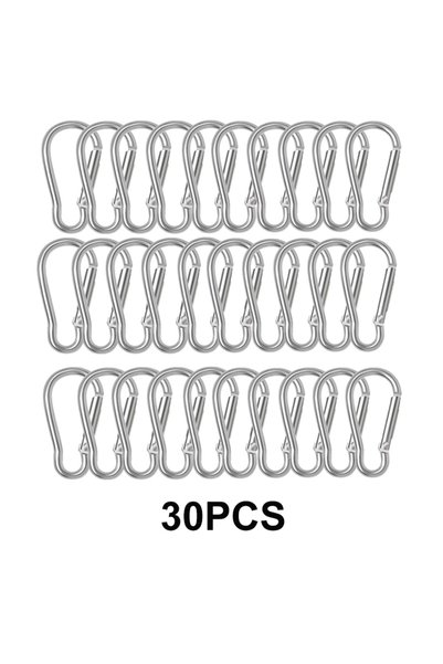 Choice 30pcs 30/50Pcs Aluminum Alloy Spring Snap Hook Carabiner Clip for Keyc...