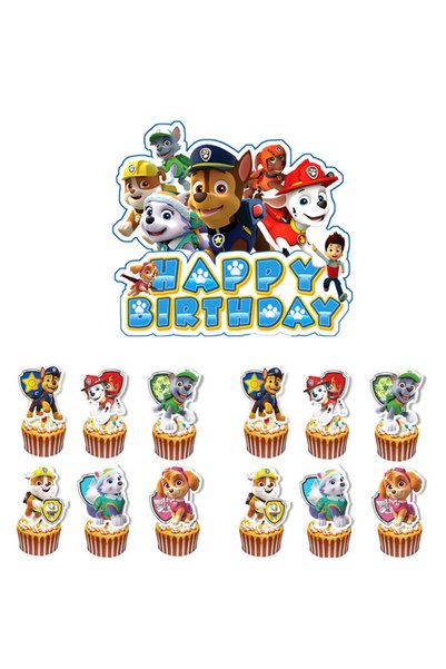 PAW PATROL Other 1Set Birthday Party Pawed Patrol Theme for Cake Toppers Bann...