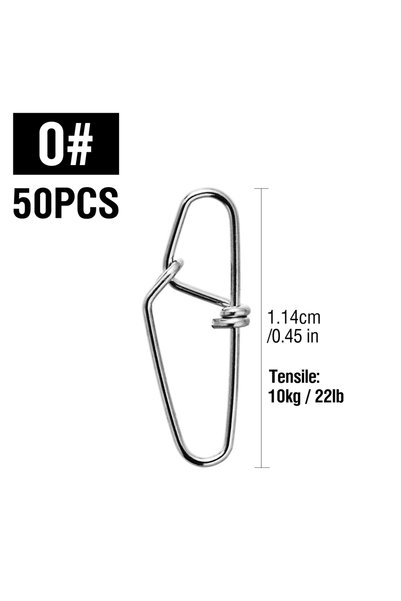 Choice 0 50Pcs Fishing Snap Gourd Pin Stainless Steel Quick Change Lure Clip ...