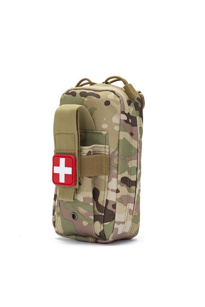 Choice حقيبة إسعافات أولية تكتيكية CP Camo 1PCS باللونين الأسود والأخضر مع مق...