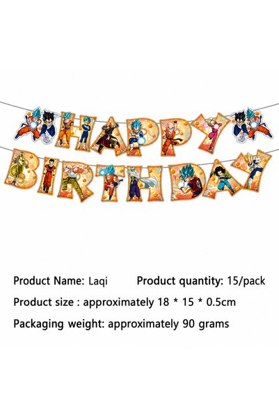 Choice 1set banner 50pcs Dragon Ball Super Saiyan Tableware Goku Vegeta Dispo...
