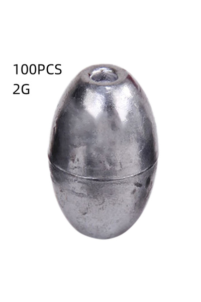 Choice C 100Pcs 100pcs Olive Shape Fishing Lead Weight Sinker Fall Additional...