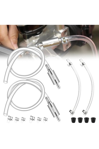 Choice 2 Set Brake Fluid Bleeder Hose Kit with One-Way Check Valve, Non-Retur...
