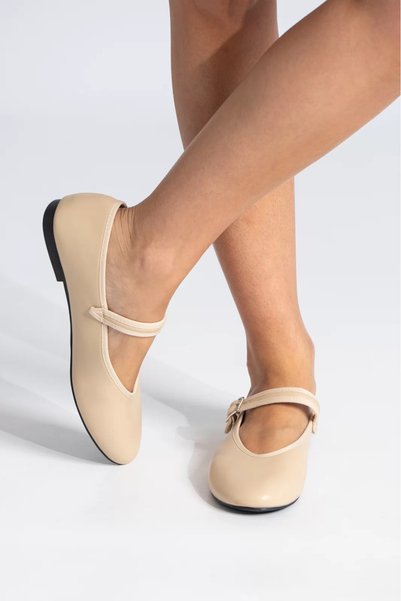 Marilyn Boutique Μπαλαρίνες Δερματίνη Μπαρέτα